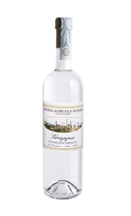 Vernaccia di San Gimignano – bottiglia di grappa Signano